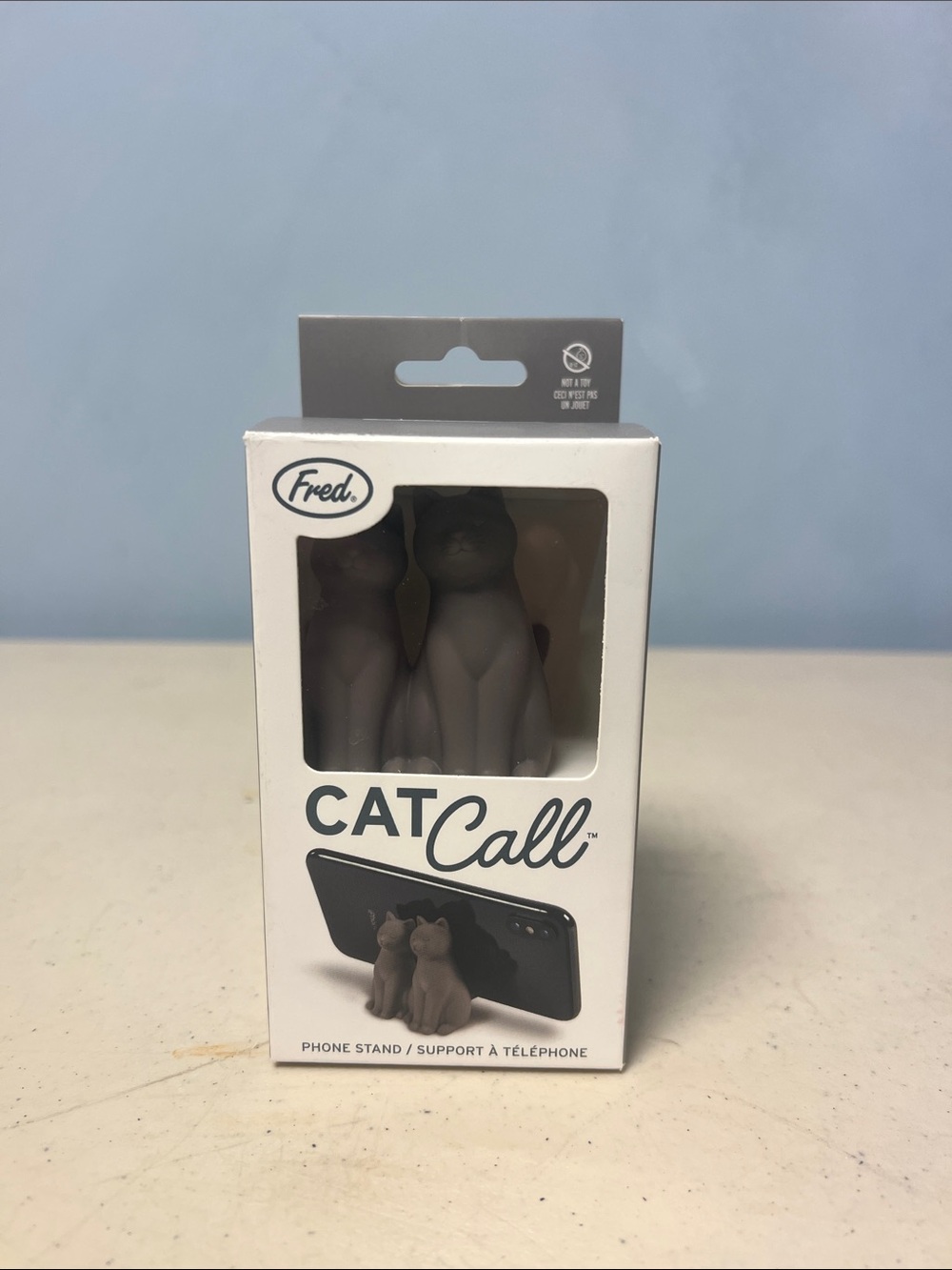 Fred CatCall Phone Stand - Gray Cat Pair